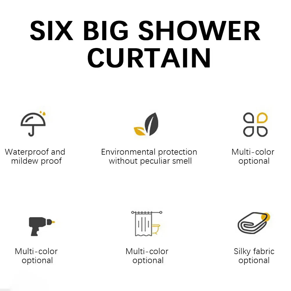 Rideau de douche en PEVA 180 x 200 cm — décoratif et imperméable - Nesty (vue 6)