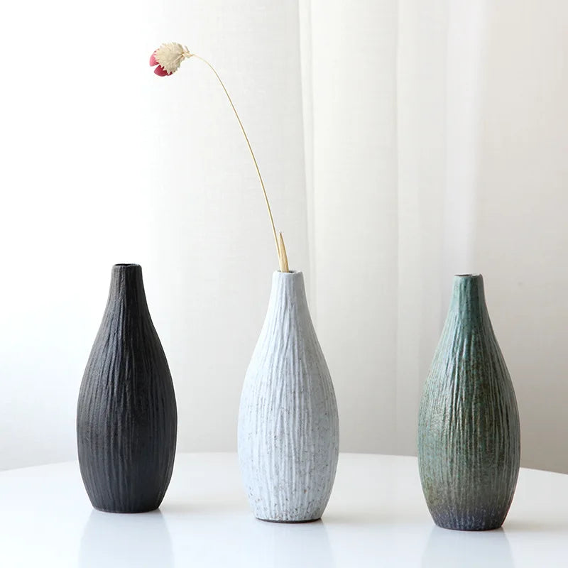 Vase en grès de style japonisant, décoration zen - Nesty (vue 5)