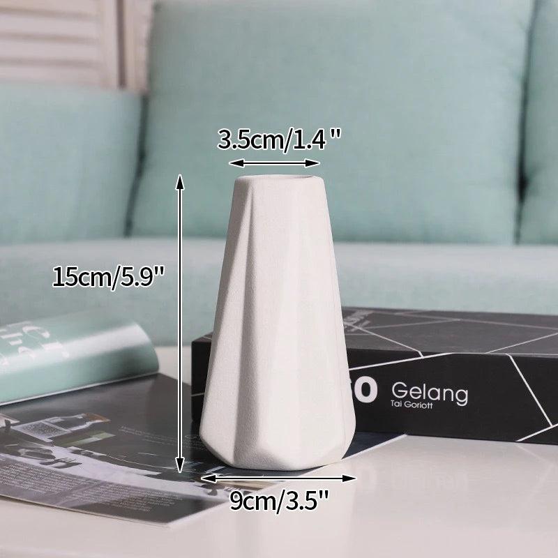 Vase en céramique blanc, style nordique épuré - Nesty (vue 41)