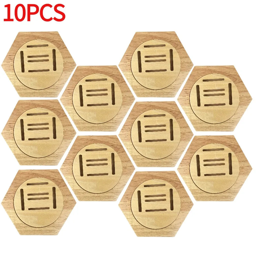 Étagère murale hexagonale en bois Nesty - Nid d'abeille (vue 8)