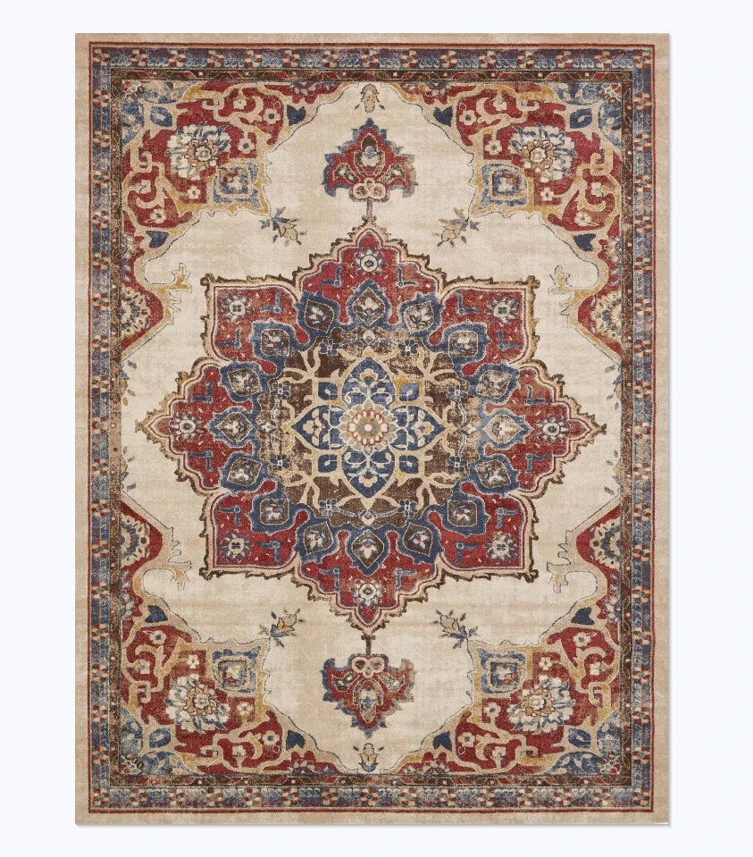 Tapis à motif géométrique rétro pour salon - Nesty (vue 1)