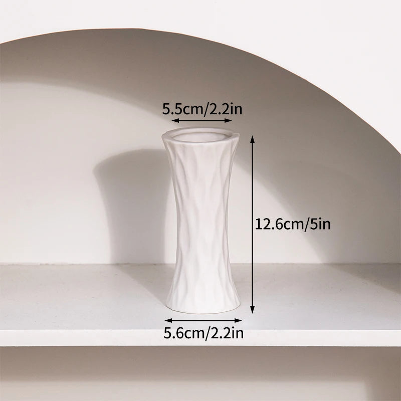 Vase en céramique blanc, style nordique épuré - Nesty (vue 19)