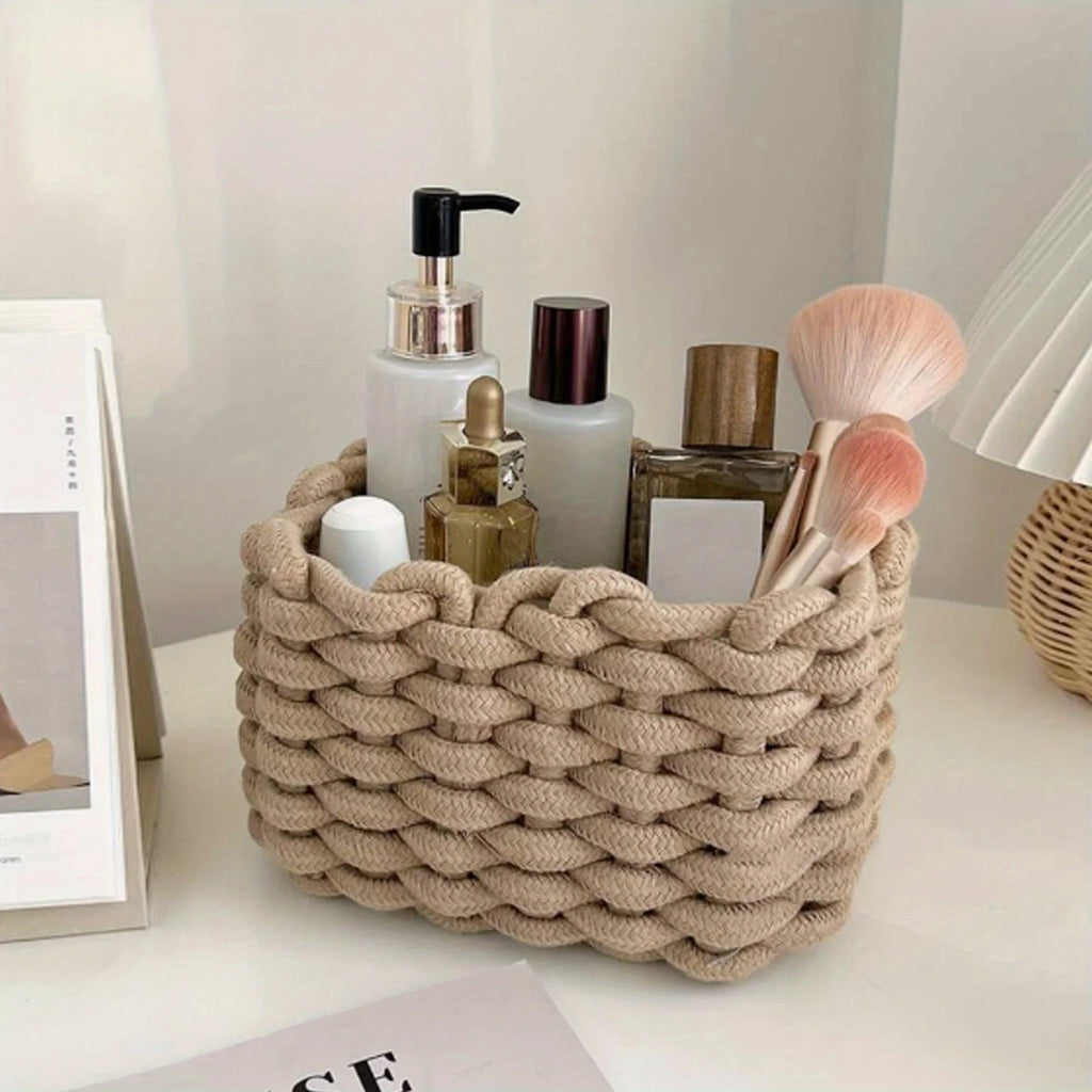 Panier de rangement en corde tressée, fibre naturelle - Nesty (vue 2)