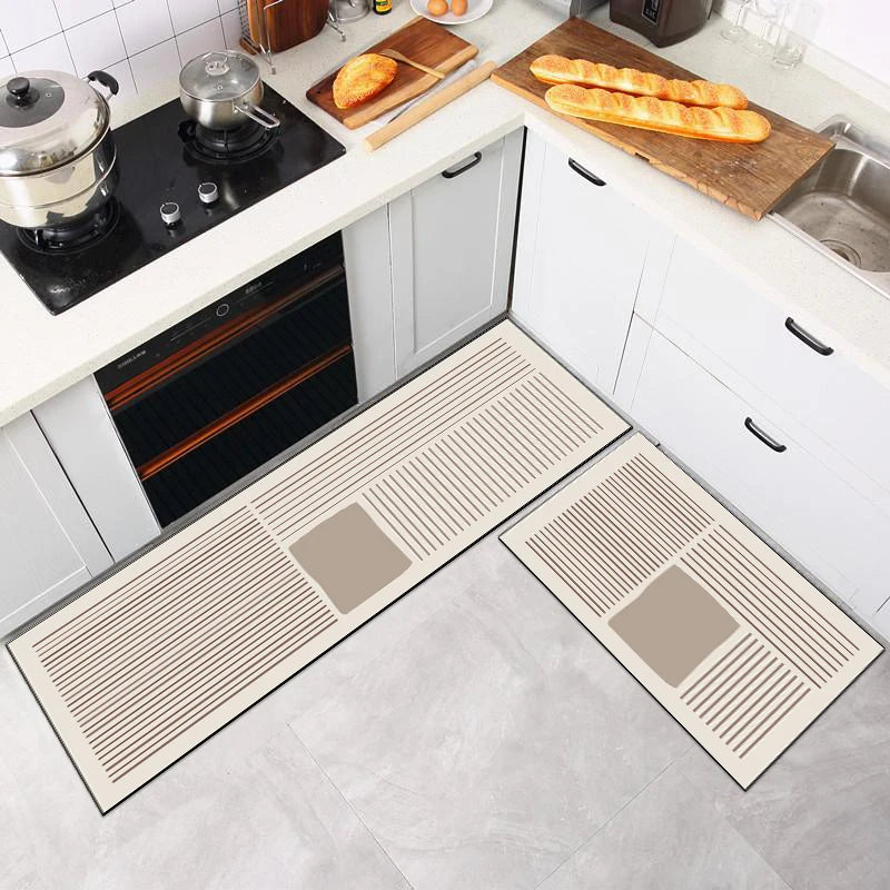 Tapis de cuisine long à rayures en diatomée (vue 6) - Nesty
