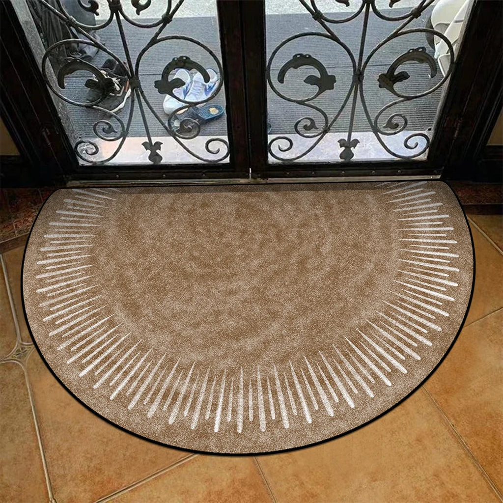 Tapis d'entrée semi-circulaire à motif floral Nesty (vue 13)