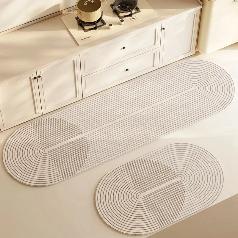 Tapis de cuisine long à rayures en diatomée (vue 10) - Nesty