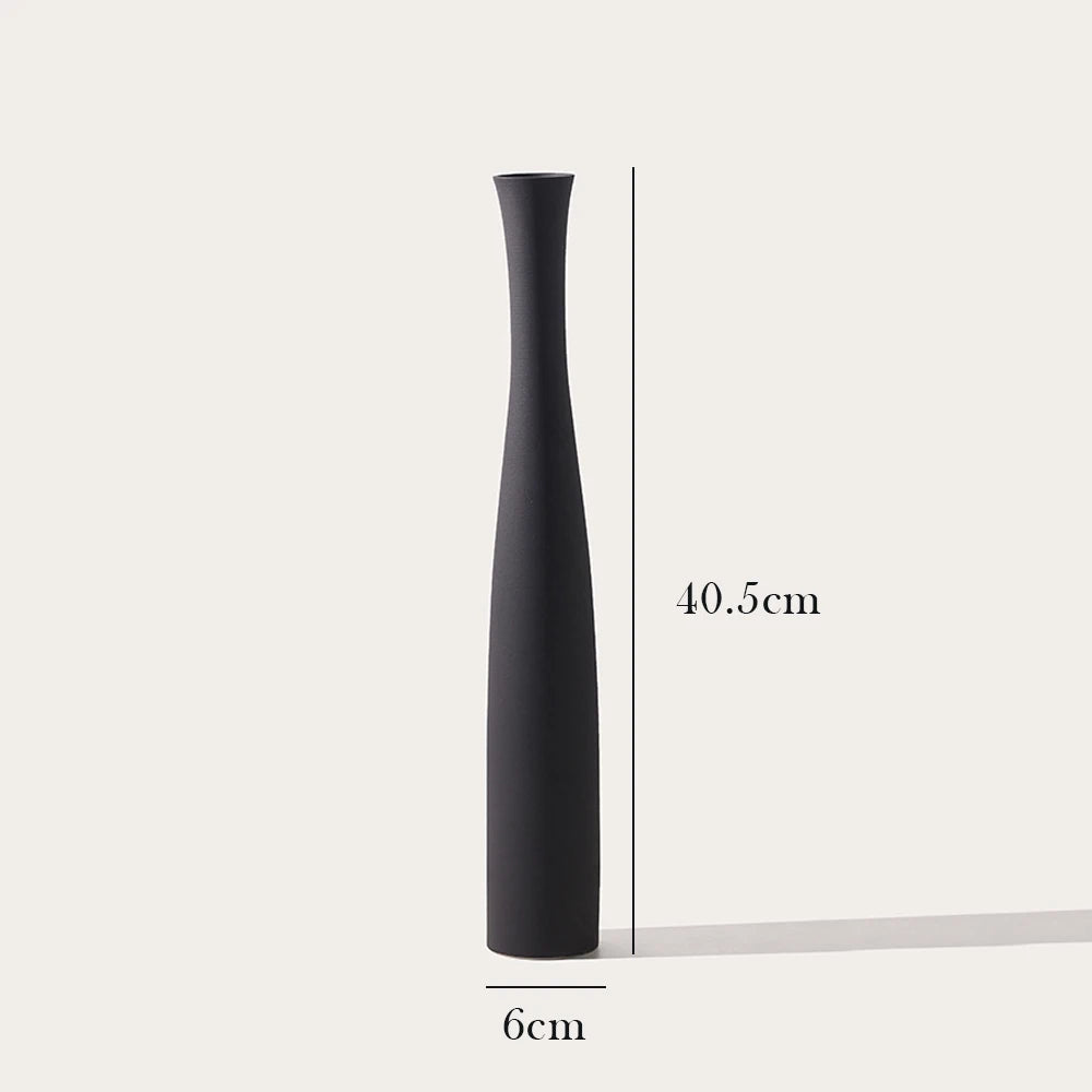 Vase en céramique blanc et noir, 40 cm - Nesty (vue 8)