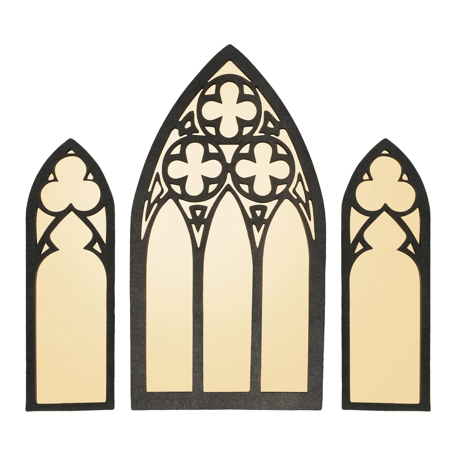 Set de miroirs muraux cintrés — vitraux décoratifs (vue 7) - Nesty