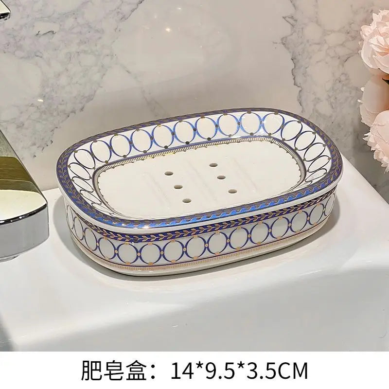 Porte-savon en céramique blanc, design épuré avec égouttage (vue 11) - Nesty