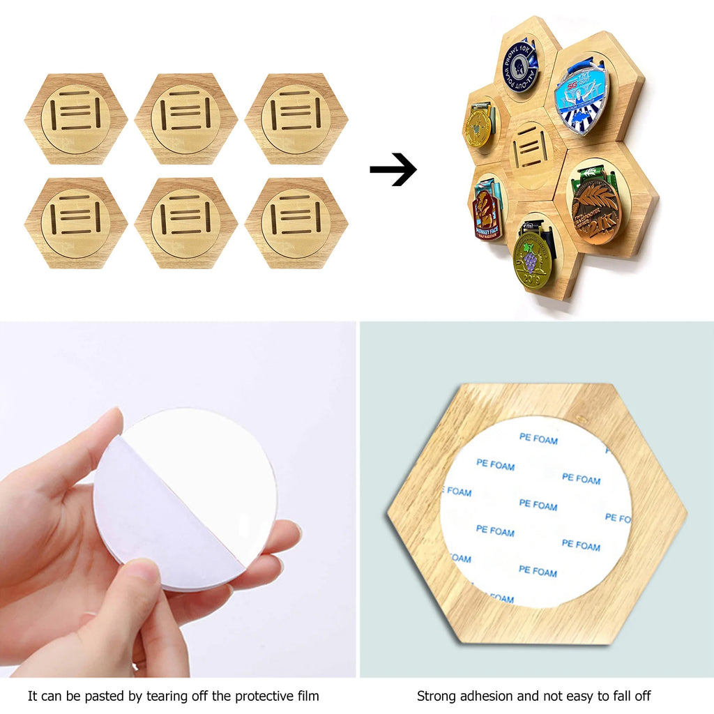 Étagère murale hexagonale en bois Nesty - Nid d'abeille (vue 5)