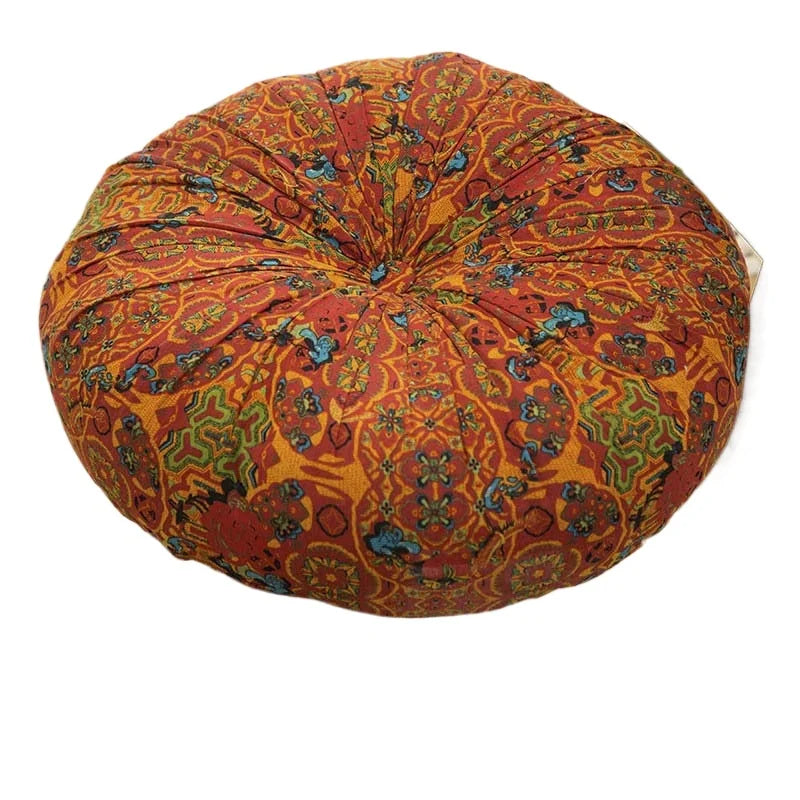 Gros coussin de sol en coton et lin épais Nesty - Esprit marocain (vue 7)