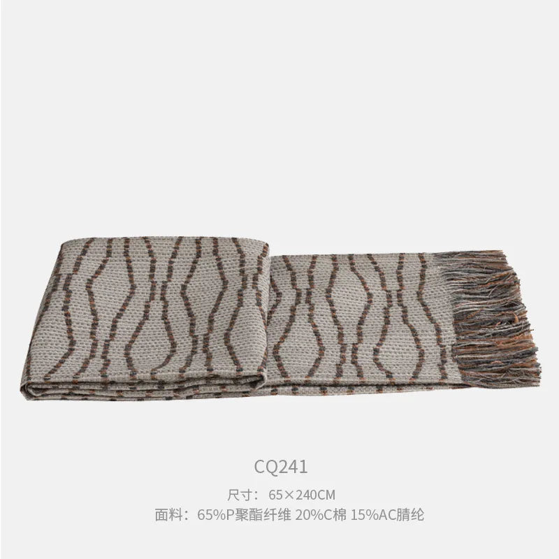 Housse de coussin en coton et lin beige Nesty - Bordure texturée (vue 9)