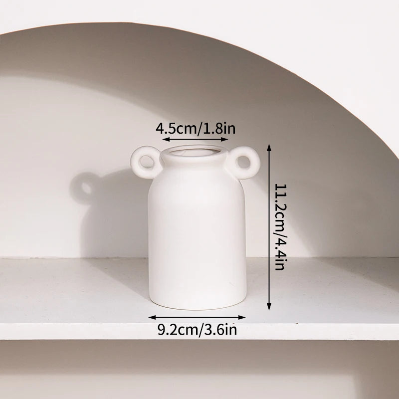 Vase en céramique blanc, style nordique épuré - Nesty (vue 11)