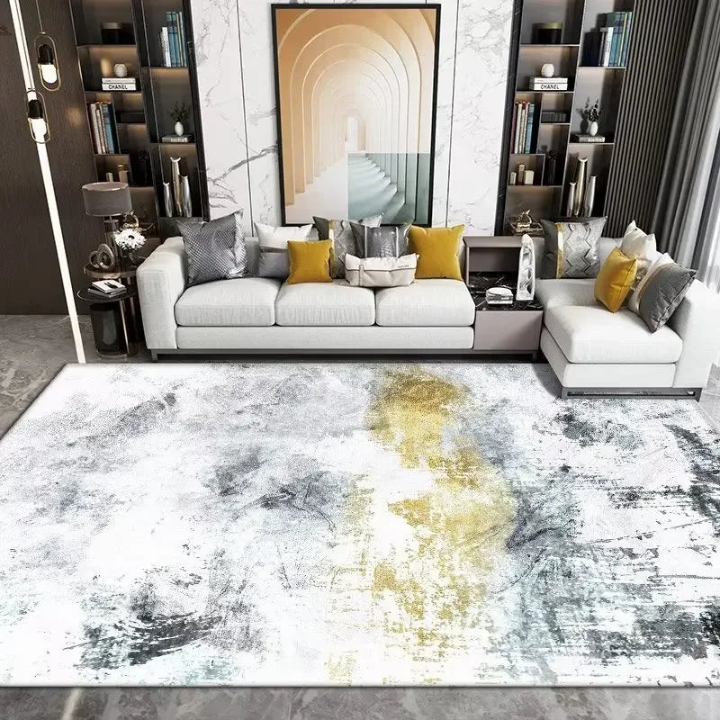 Tapis à motif géométrique sans peluches pour salon - Nesty (vue 1)