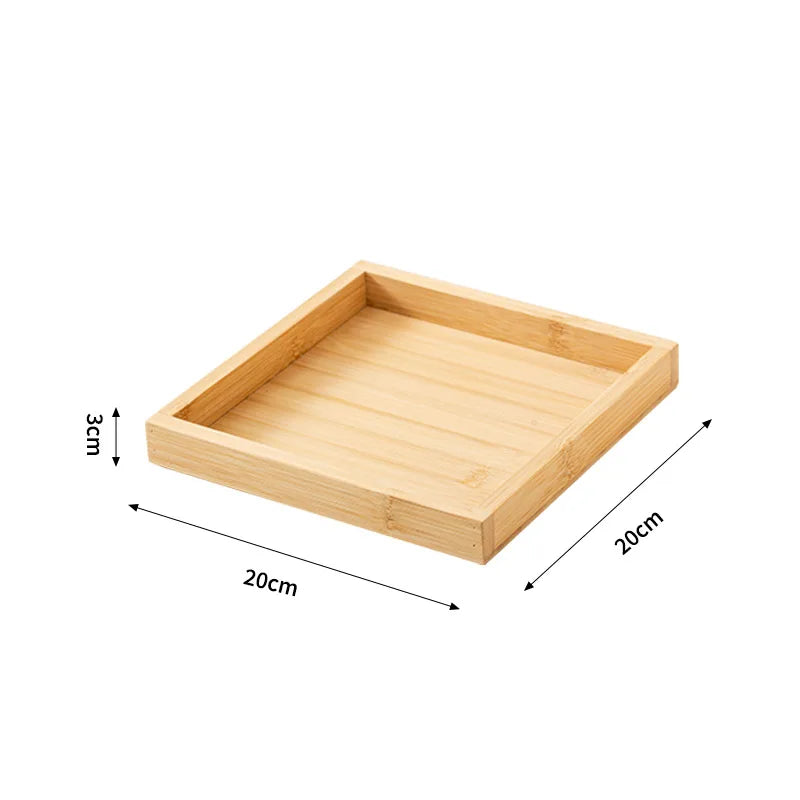 Plateau rectangulaire en bois — thé et service (vue 9) - Nesty