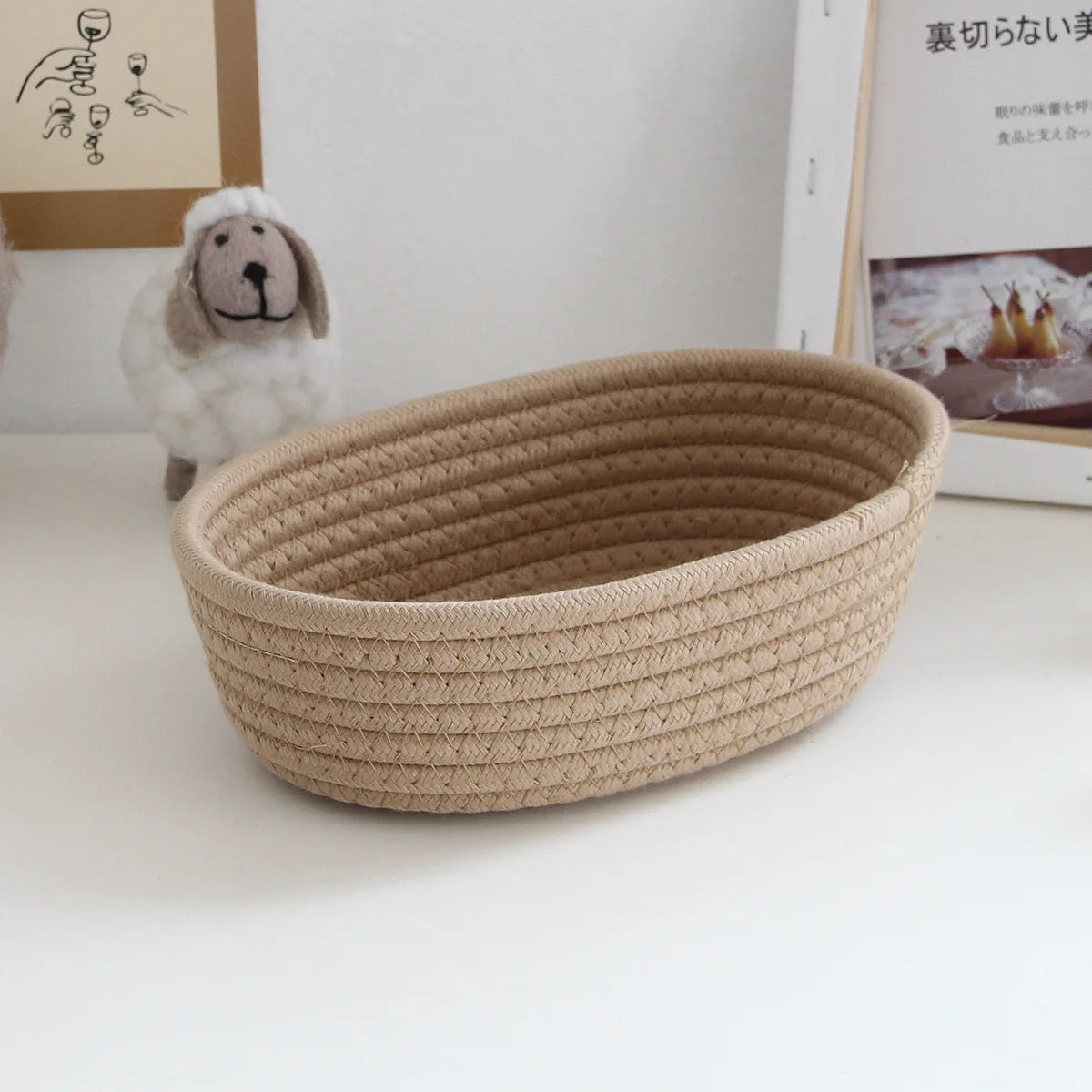 Panier de rangement tressé multifonction pour bureau - Nesty (vue 10)