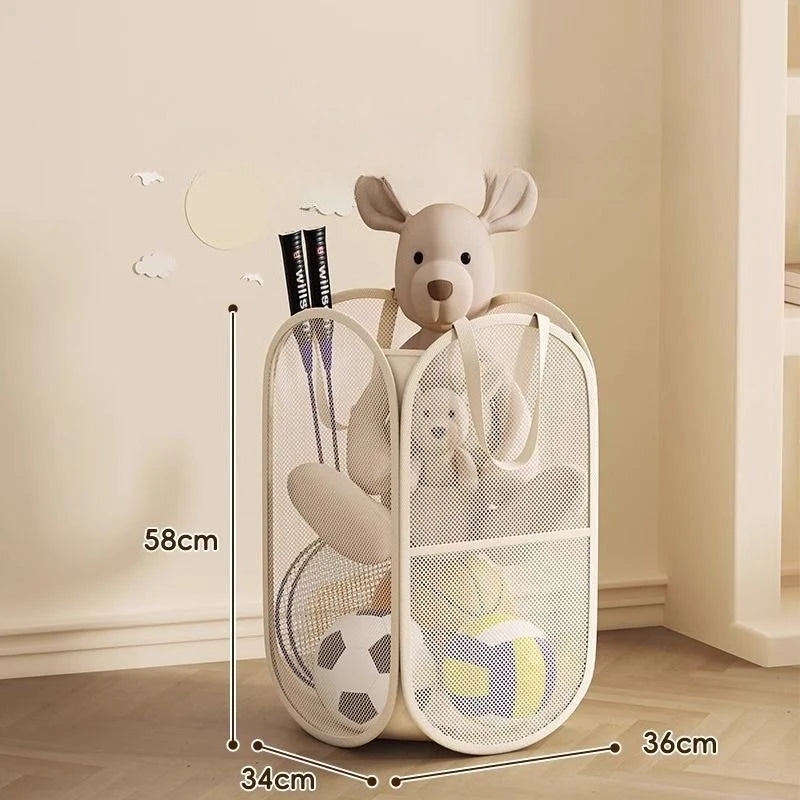 Panier de rangement 2-en-1 pour jouets et linge, grand format (vue 7) - Nesty