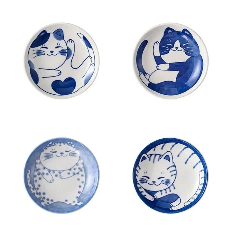 Coupelles en céramique — motif chat porte-bonheur (vue 8) - Nesty