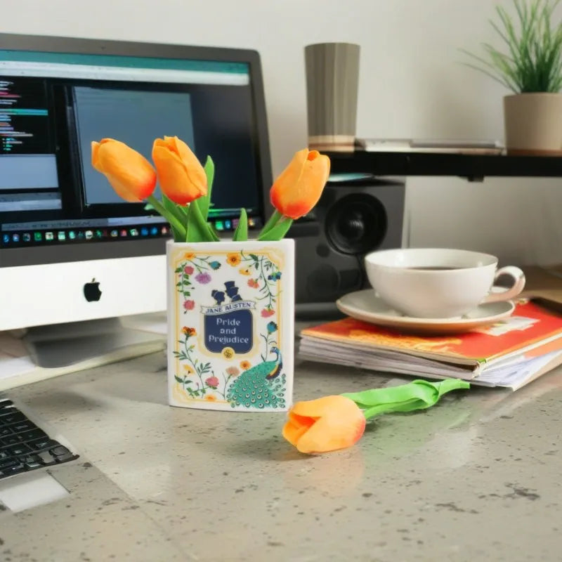 Vase en céramique motif décalque, style scandinave - Nesty (vue 2)