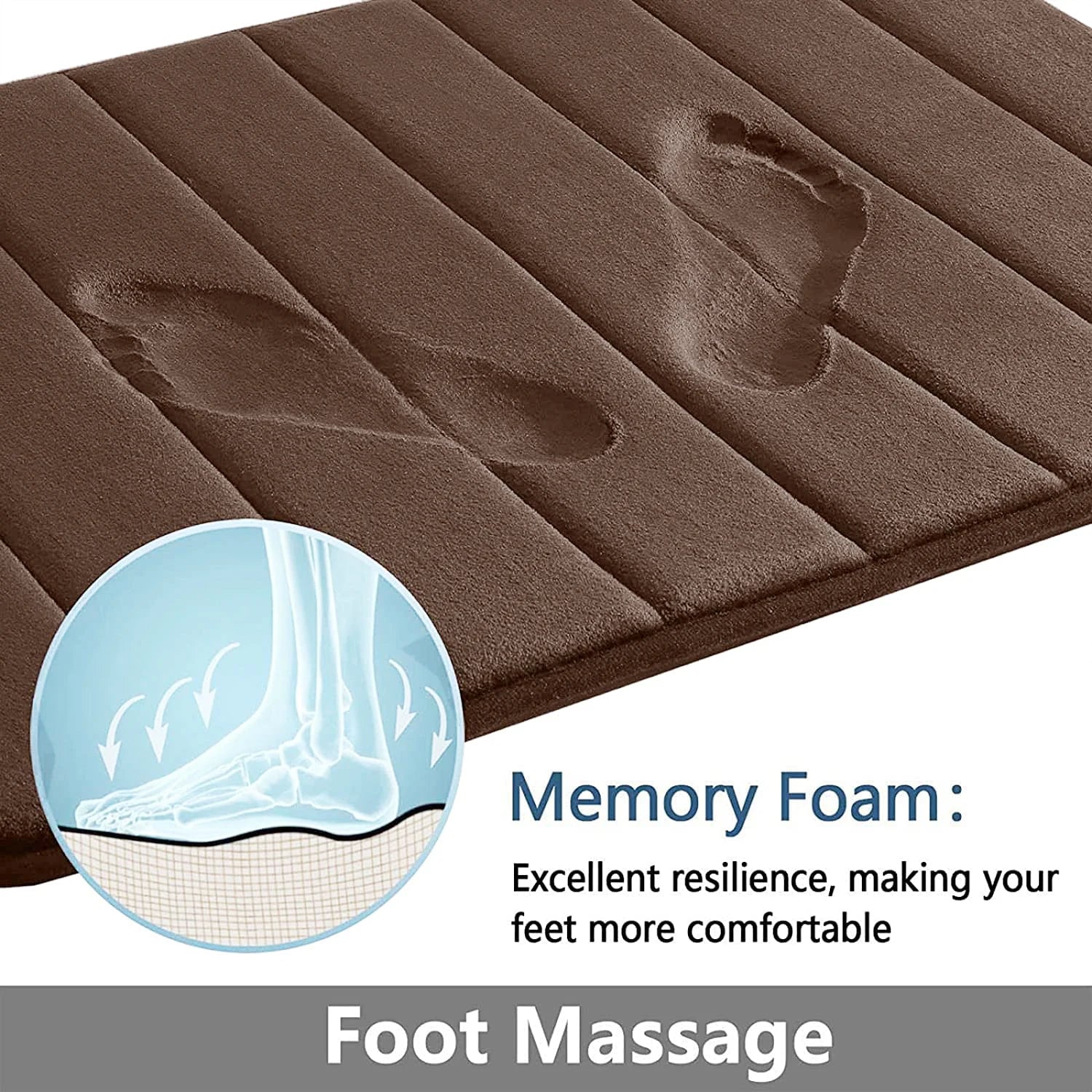 Tapis de bain en mousse à mémoire de forme — coton, très absorbant - Nesty (vue 14)