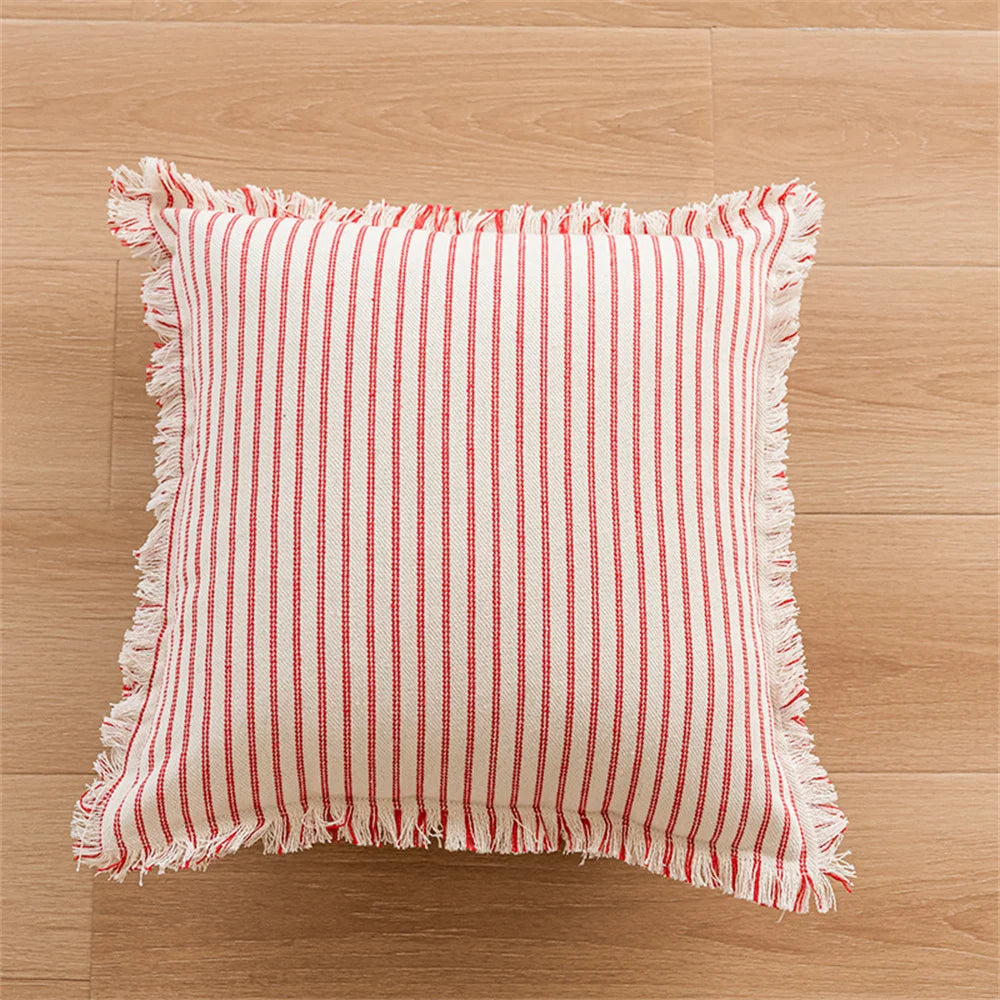 Housse de coussin en lin à rayures Nesty - Plusieurs formats disponibles (vue 10)