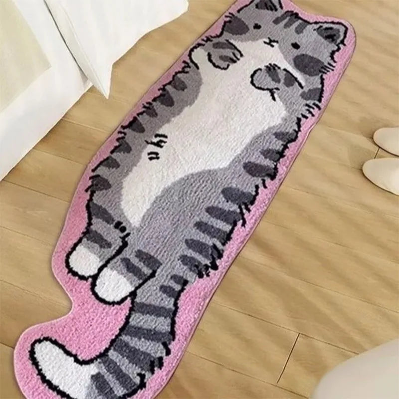 Tapis de chevet long illustré chat Nesty - Pour chambre d'enfant (vue 11)
