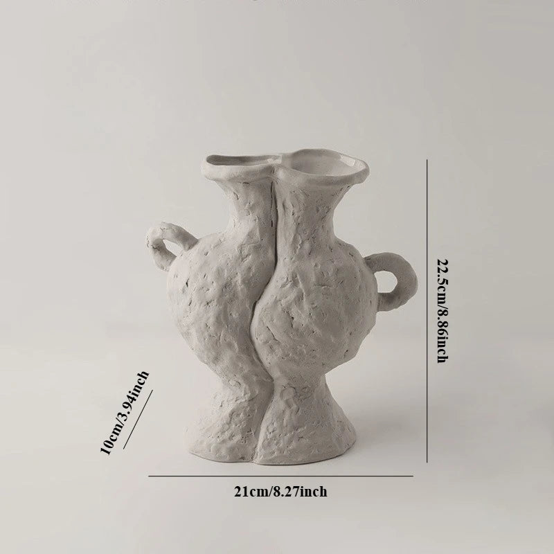 Vase céramique artistique, style nordique rétro (vue 9) - Nesty