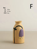 Vase céramique émaillé teintes Morandi, style nordique (vue 8) - Nesty
