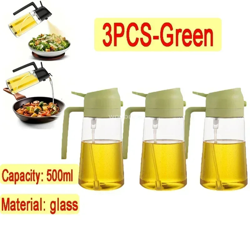 Flacon vaporisateur et verseur d'huile en verre, 500 ml - Nesty (vue 30)