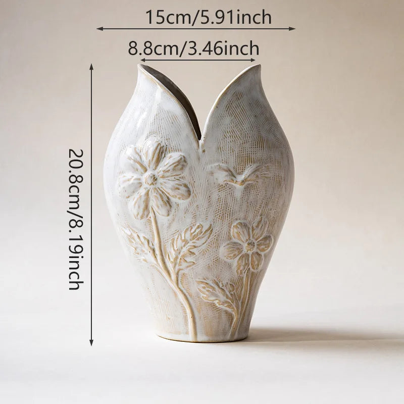 Vase en céramique forme poisson, esprit wabi-sabi (vue 6) - Nesty