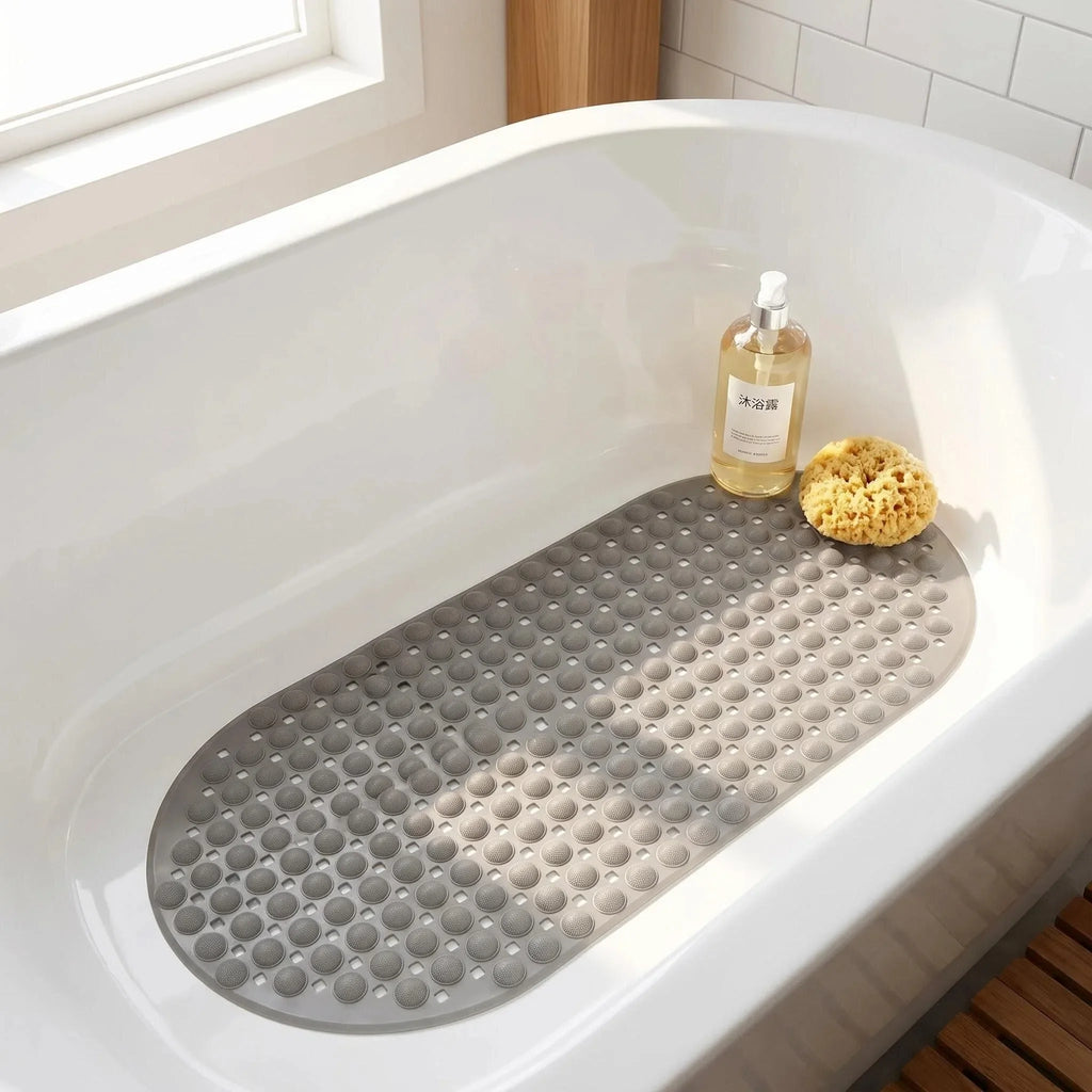 Tapis de baignoire ovale à ventouses — texture antidérapante - Nesty (vue 1)