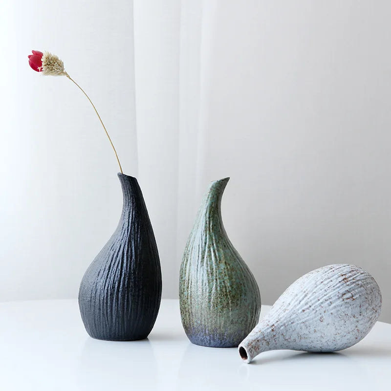 Vase en grès de style japonisant, décoration zen - Nesty (vue 3)