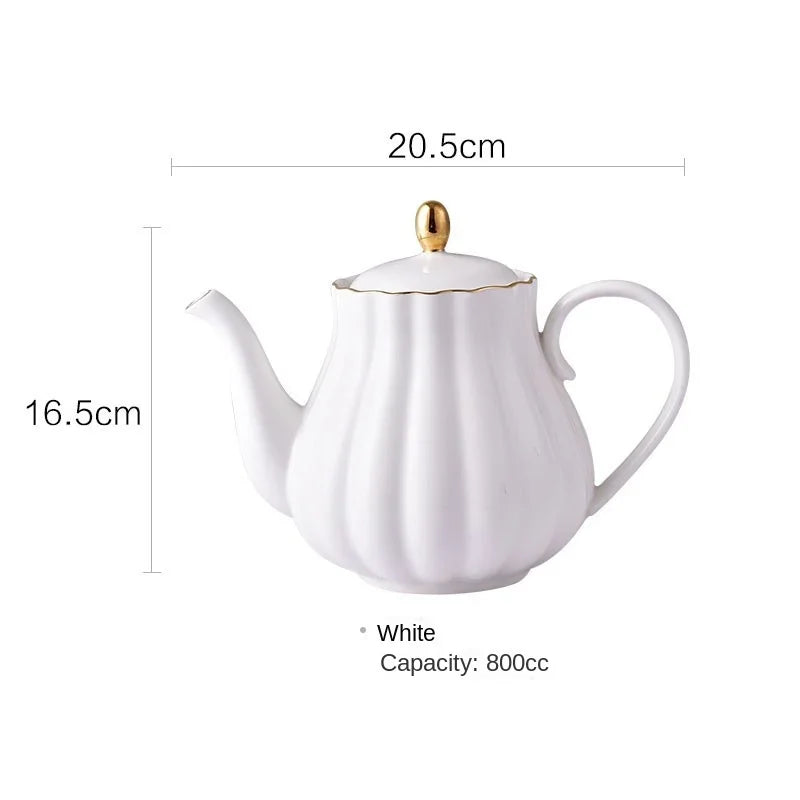 Théière en céramique de style britannique, avec filtre intégré - Nesty (vue 5)