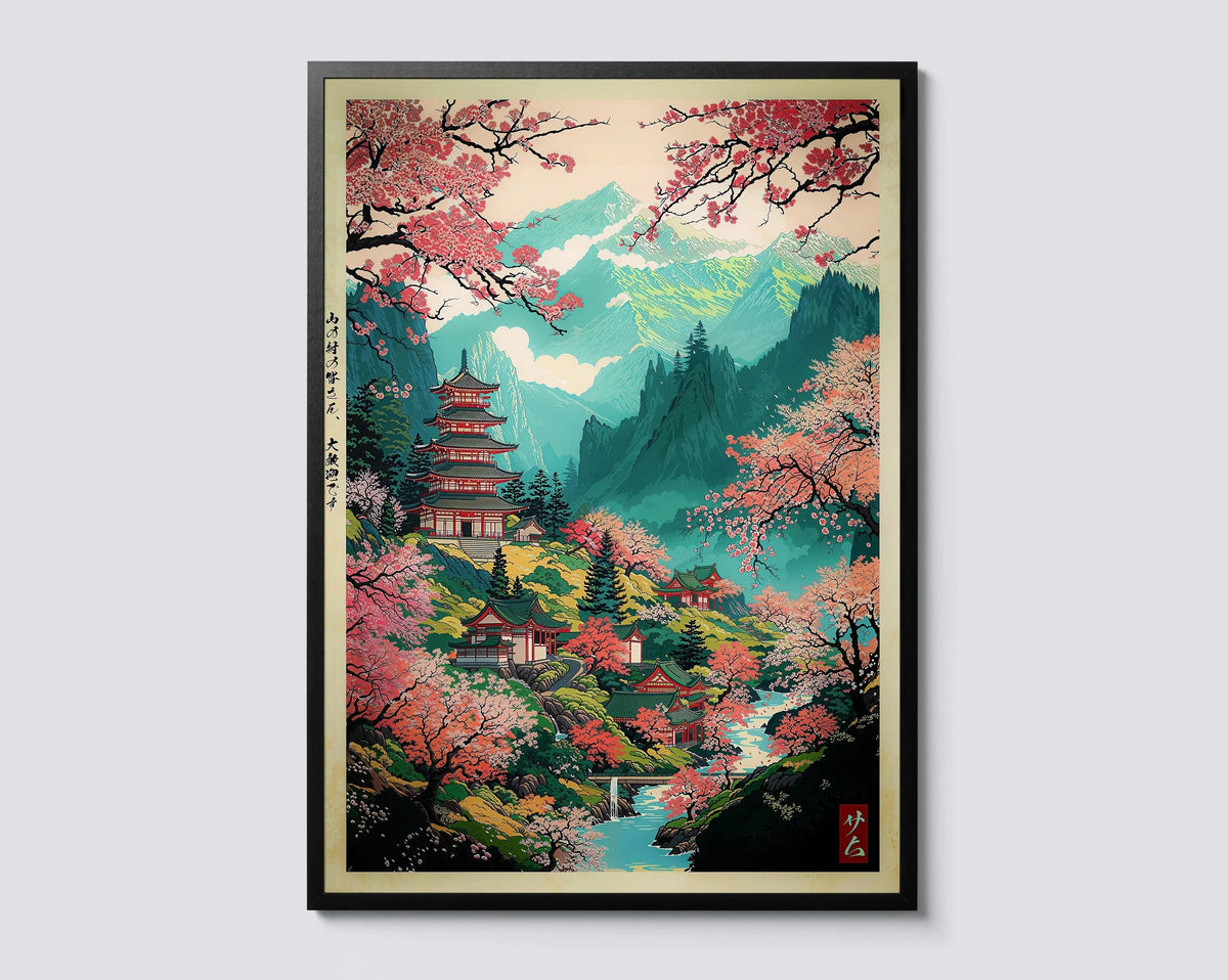 Toile murale vague japonaise Nesty - Mont Fuji au lever du soleil (vue 14)