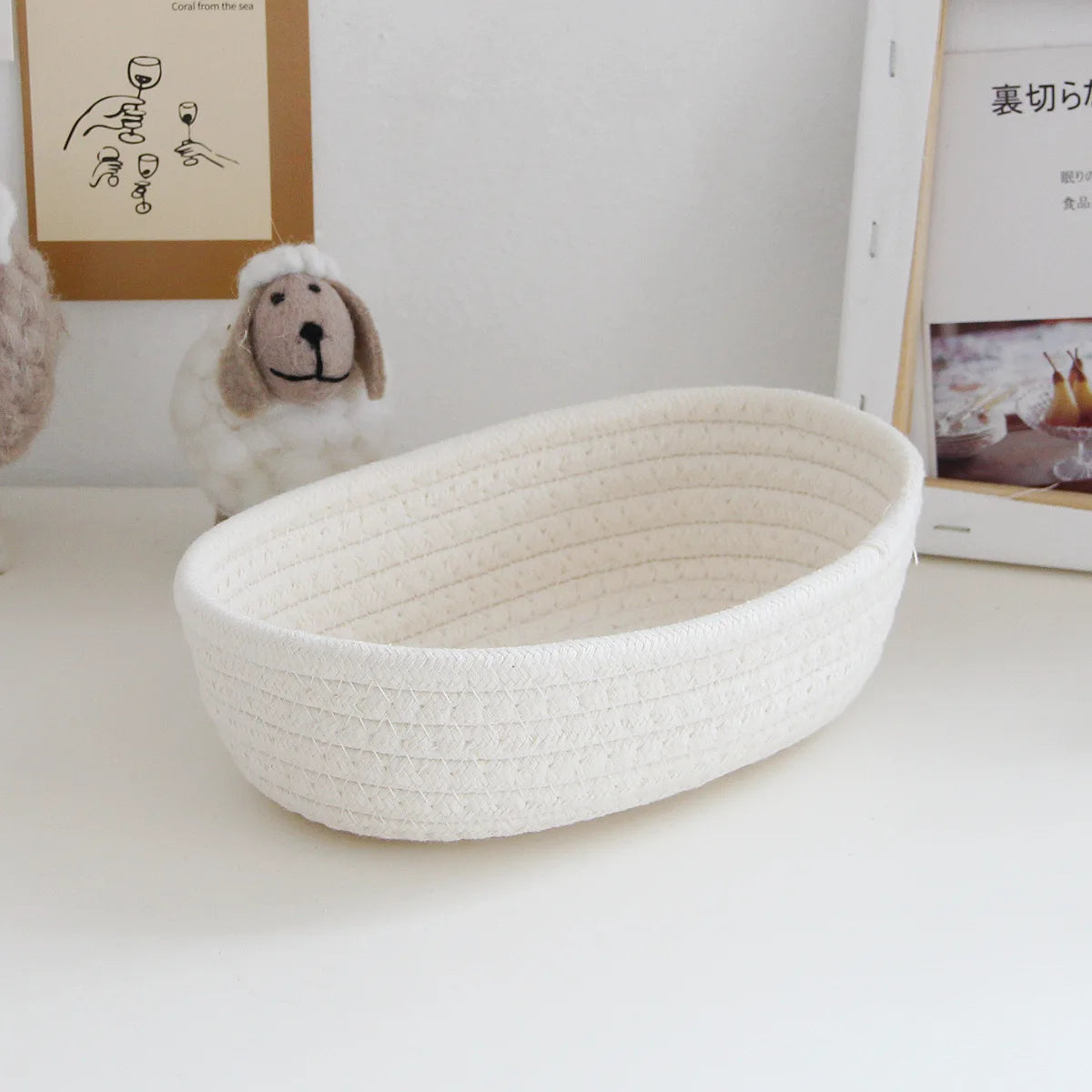 Panier de rangement tressé multifonction pour bureau - Nesty (vue 8)