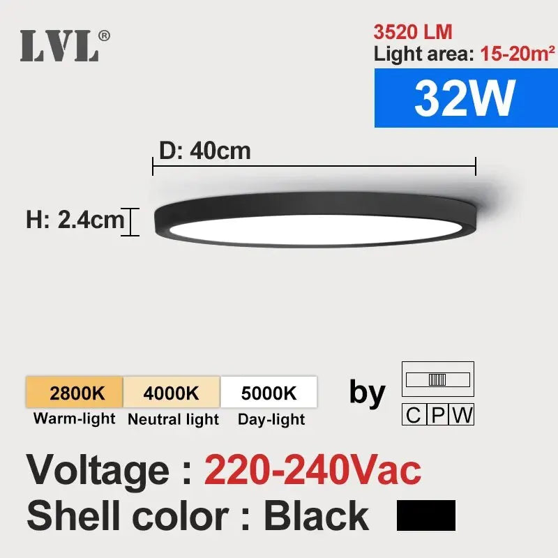 Plafonnier LED bois et blanc Nesty - 3 températures de lumière (vue 14)