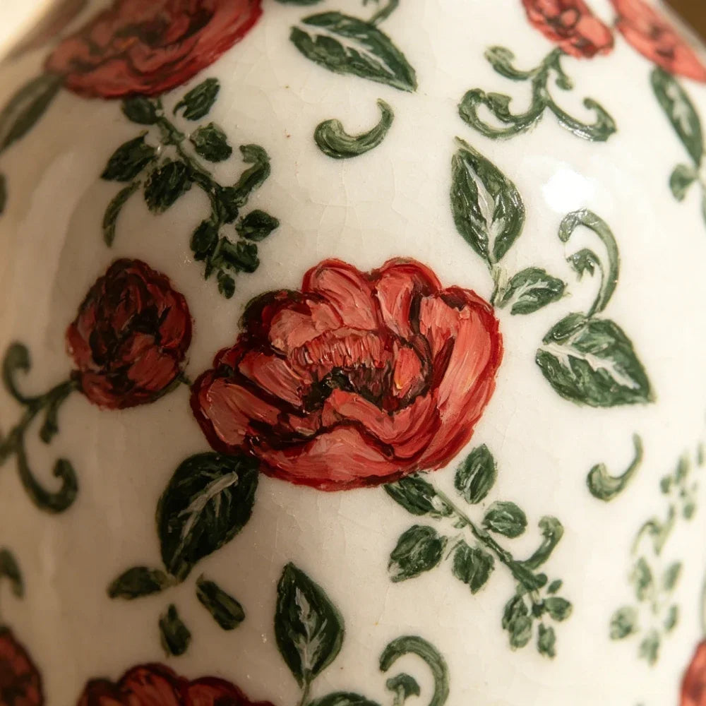 Petit vase en porcelaine émaillée, peinture traditionnelle - Nesty (vue 3)