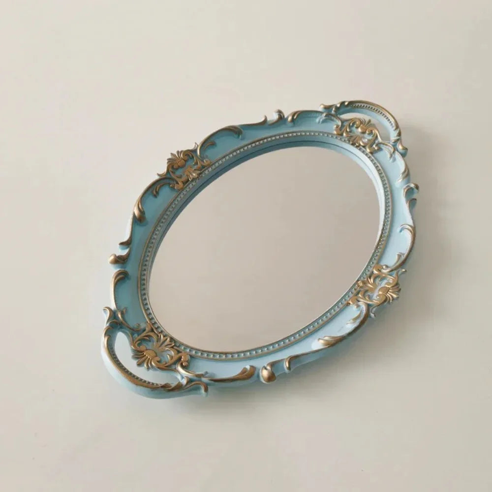 Plateau miroir ovale French vintage — rangement cosmétiques (vue 8) - Nesty