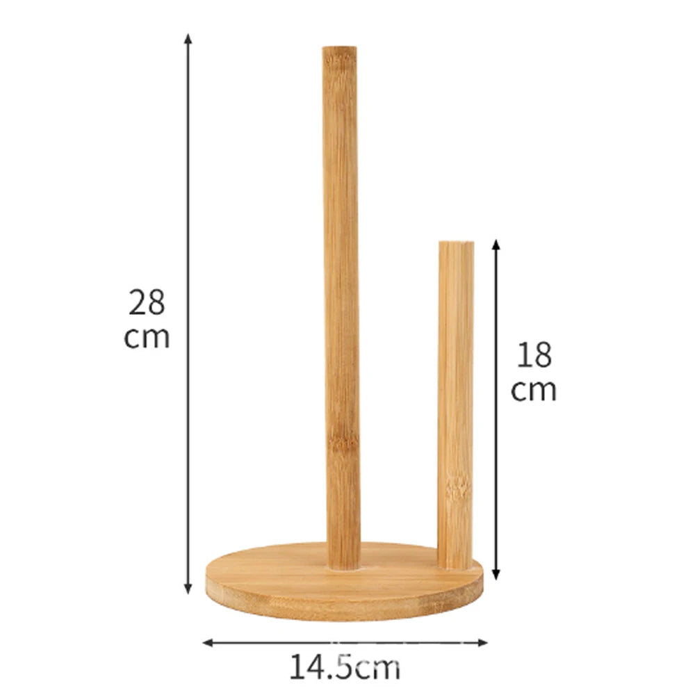 Porte-rouleau essuie-tout en bambou, vertical et rotatif Nesty (vue 6)