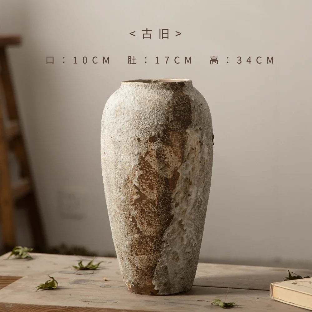 Vase en poterie mouchetée — esprit rétro chinois (vue 8) - Nesty