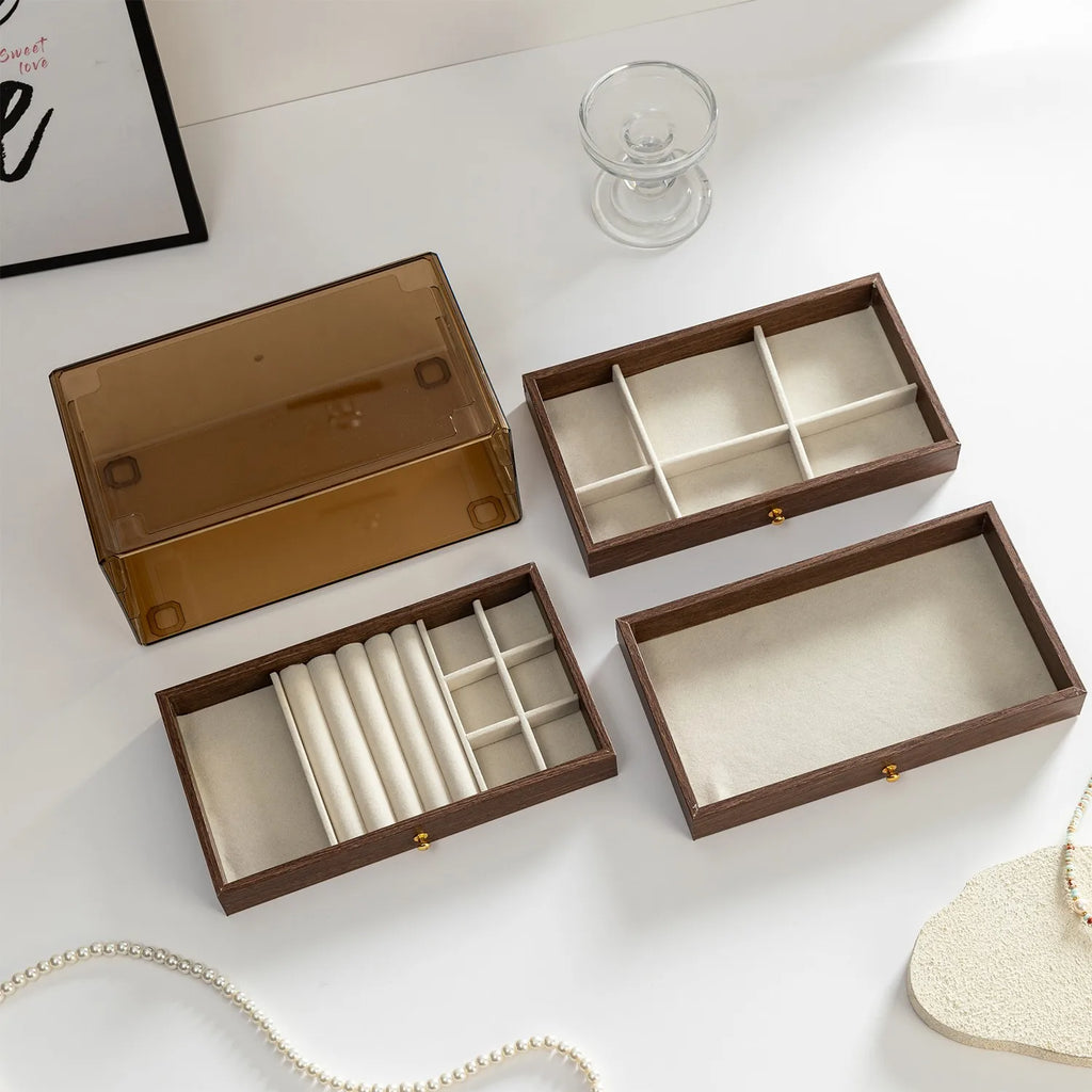 Boîte à bijoux en bois à tiroirs (vue 6) - Nesty