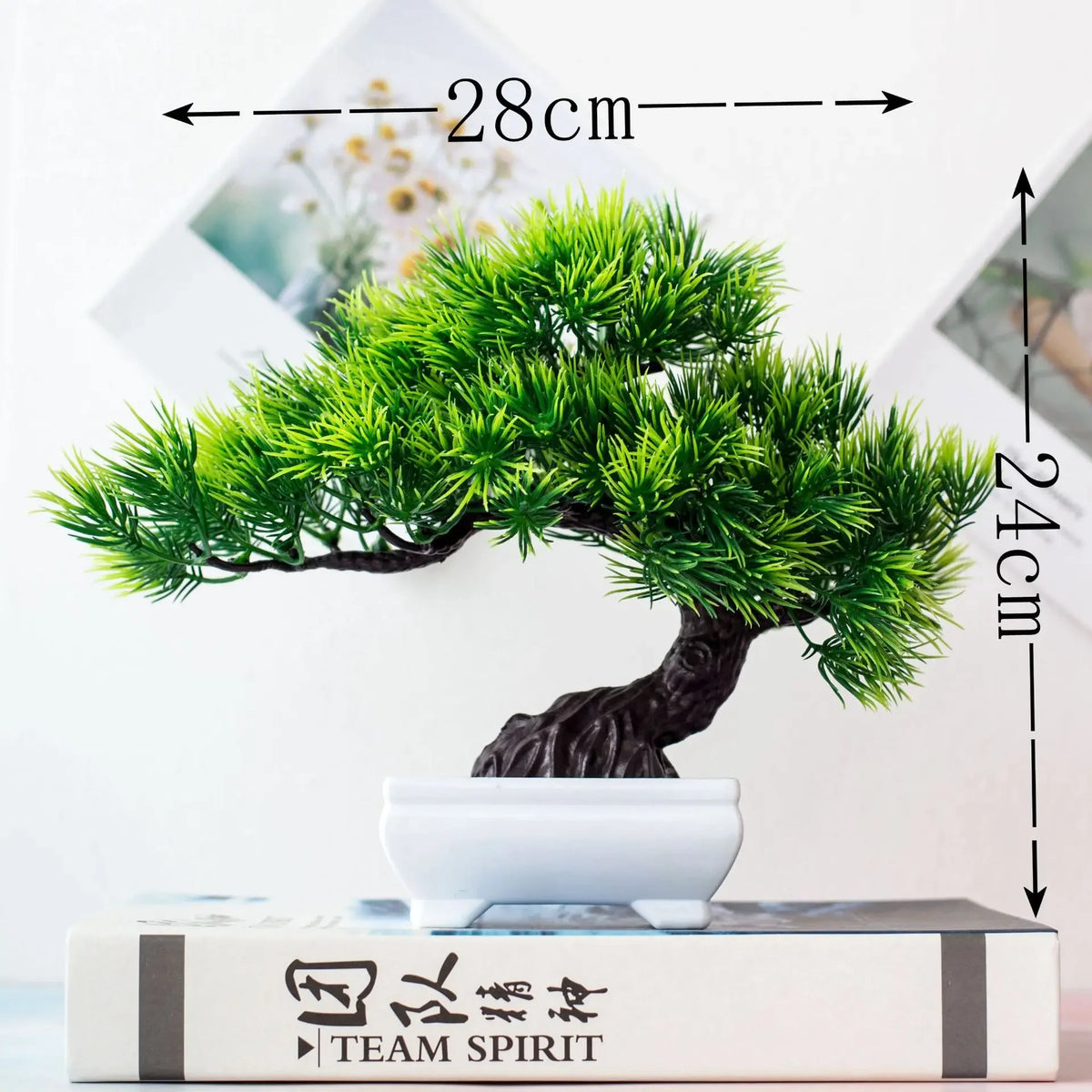 Bonsaï artificiel en pot Nesty - Petit arbre pour maison et jardin (vue 18)