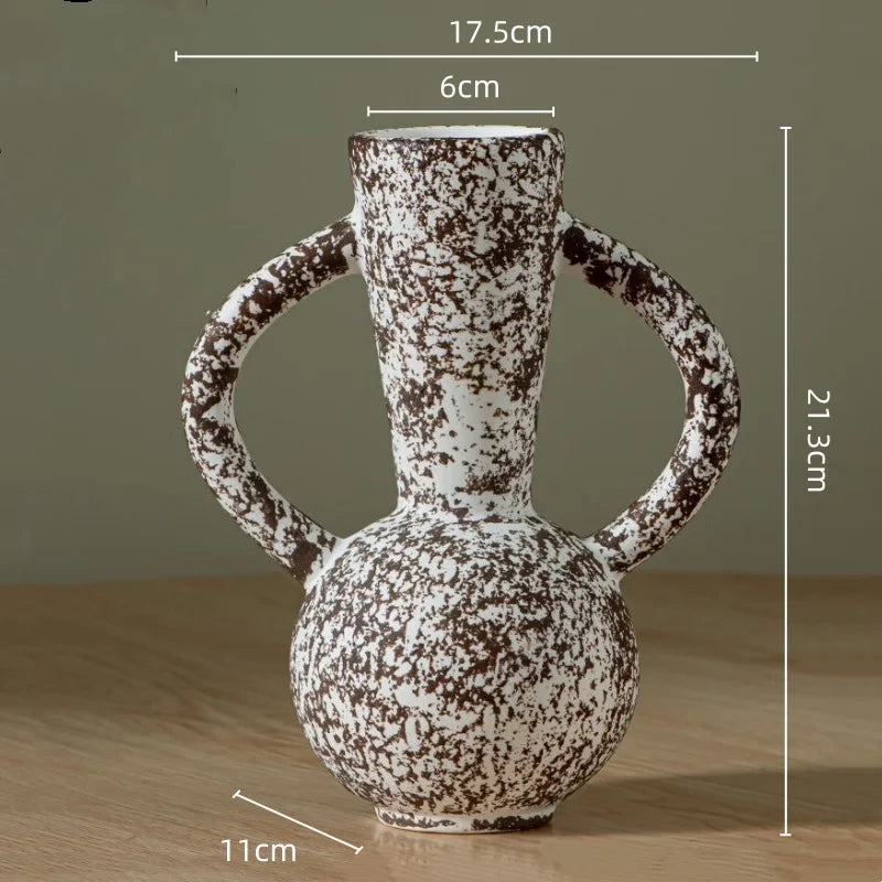 Vase en céramique motif tacheté, terrarium décoratif - Nesty (vue 9)