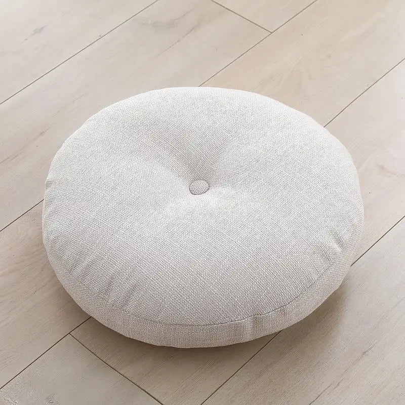 Grand coussin de méditation zafu en lin Nesty - Pour banquette ou yoga (vue 7)