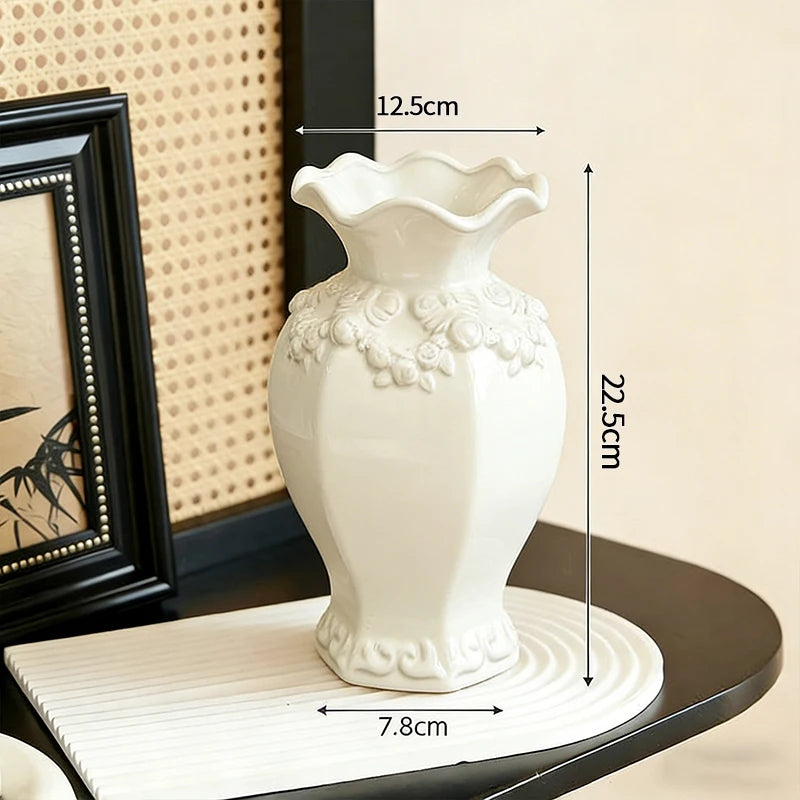 Vase en céramique crème, style français - Nesty (vue 11)