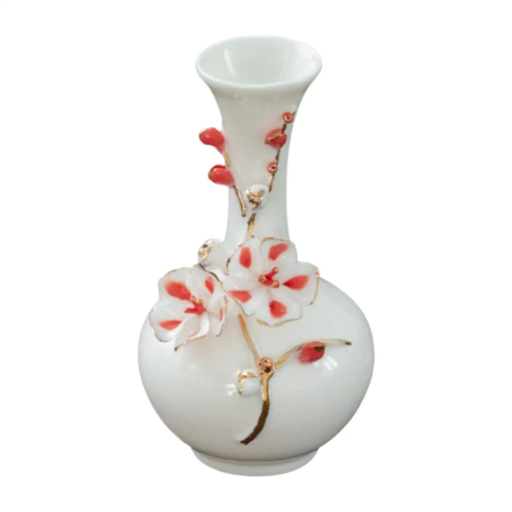 Vase en céramique peint à la main — finition liseré doré (vue 9) - Nesty