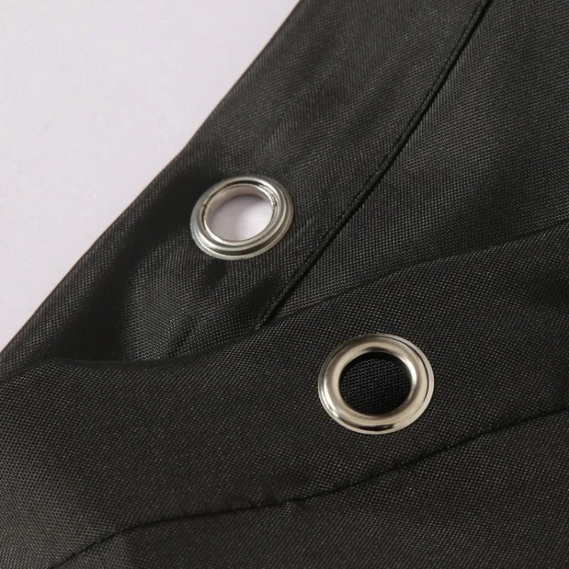 Rideau de douche noir grand format en tissu imperméable - Nesty (vue 5)