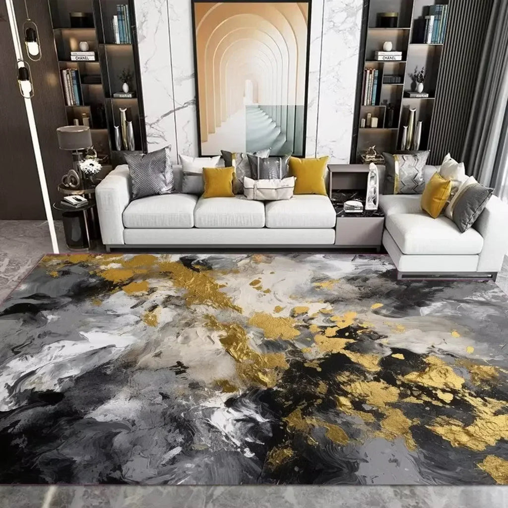 Tapis à motif géométrique sans peluches pour salon Nesty (vue 11)