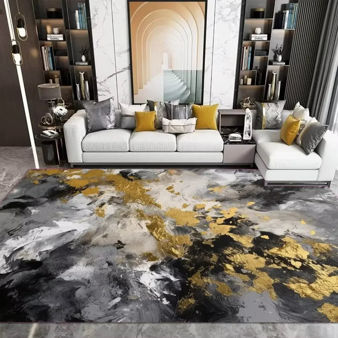 Tapis à motif géométrique sans peluches pour salon Nesty (vue 11)