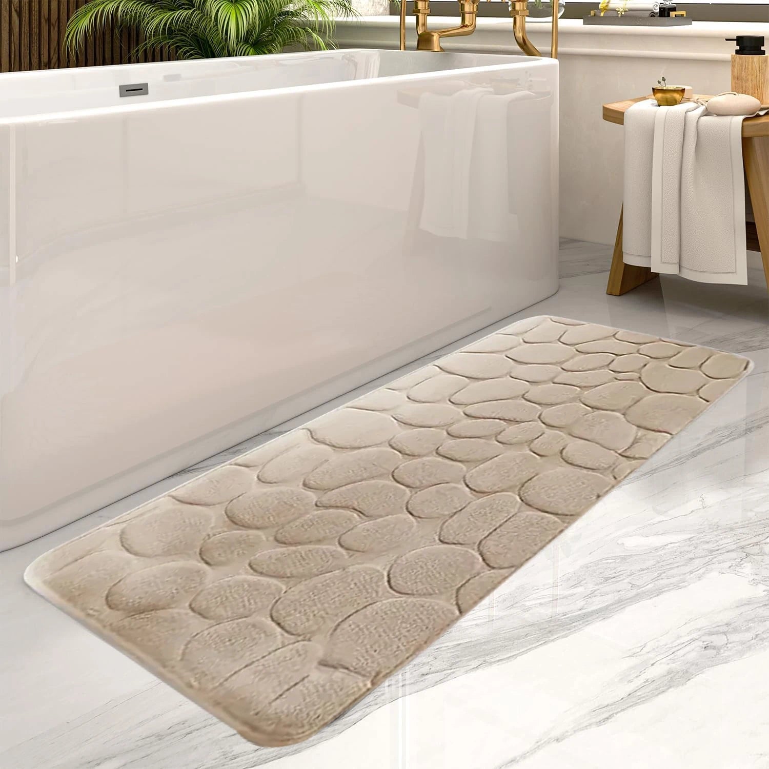 Tapis de bain long en microfibre — antidérapant, grand format - Nesty (vue 8)